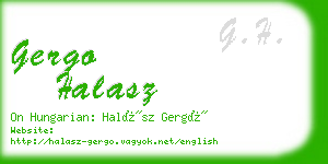 gergo halasz business card